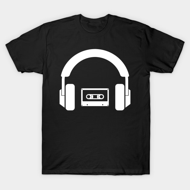Music Lover - Headphones and Cassette Tape T-Shirt by Mclickster